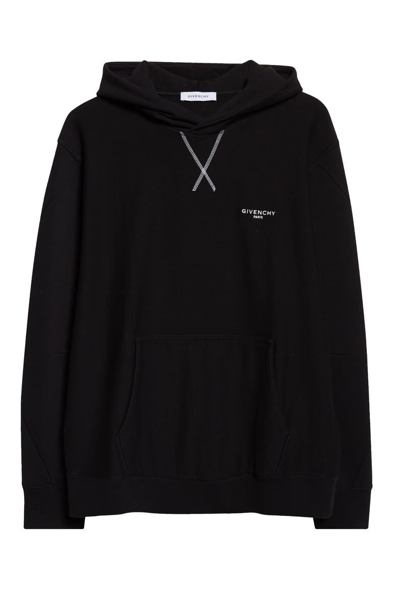 Regular Fit Couture Seam Hoodie, Alternate, color, BLACK