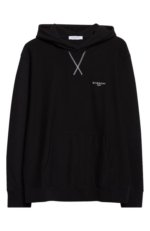Givenchy Couture Seam Fleece Hoodie With Paris Embroidery Clothing In Black