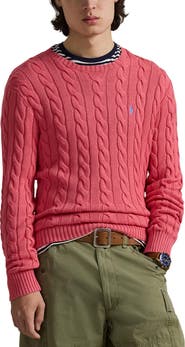 Polo Ralph Lauren Cable Stitch Cotton Crewneck Sweater