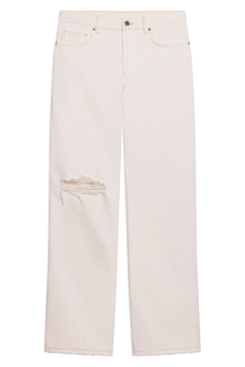 Ripped Bootcut Jeans, Alternate, color, MATTE WHITE - STC