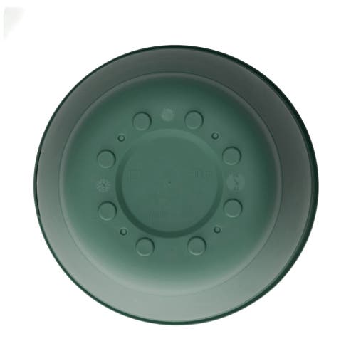 Bloem 12" Dayton Planter With Saucer Tray, Turtle Green In Green