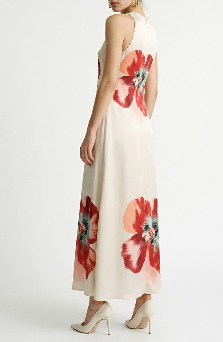 VERO MODA Reba Hibisca Maxi Dress, Alternate, color, Cement Print Hibiscus
