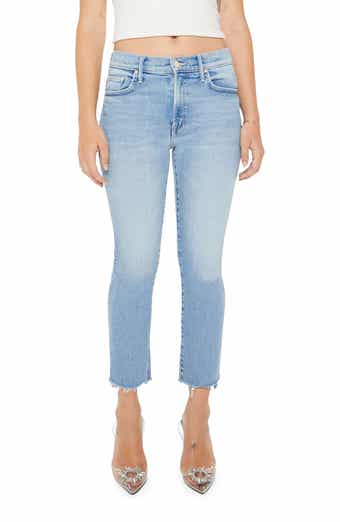 MOTHER The Insider High Waist Step Frayed Hem Crop Jeans MOTHER The Insider High Waist Step Frayed Hem Crop Jeans