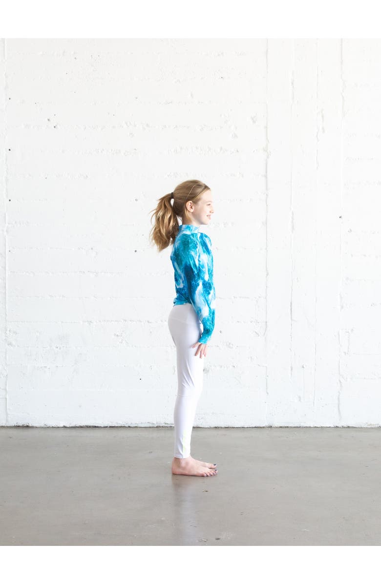 TUTUBLUE Girls' Swim Leggings - UPF 50+, Alternate, color, Solid Bright White