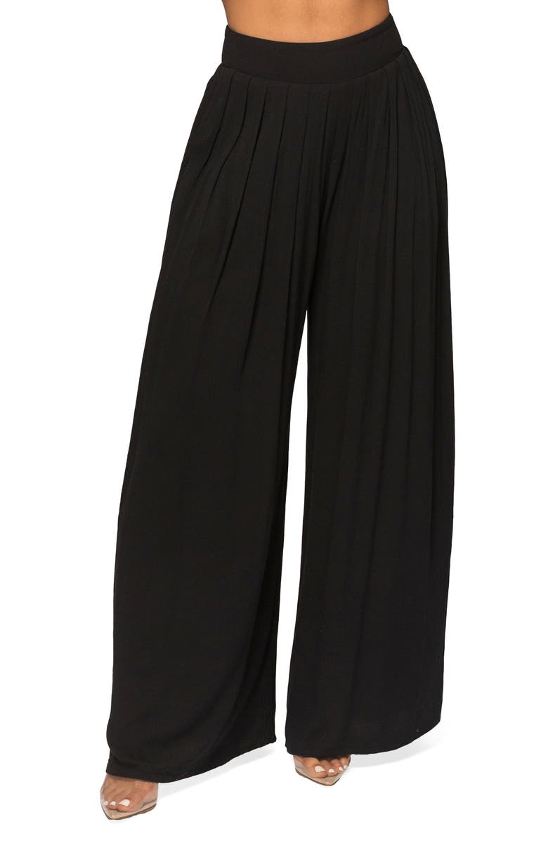 JLUXLABEL After Sunset Pleated Wide Leg Pants, Main, color, 