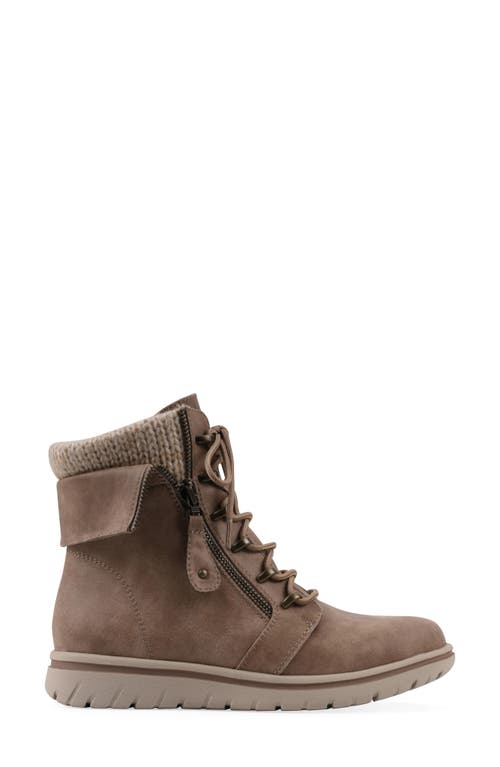 Cliffs By White Mountain Hanson Knit Cuff Side Zip Boot In Neutral