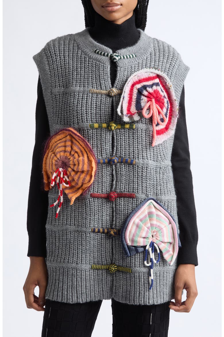 Frosty Merino Wool & Alpaca Vest (Nordstrom Exclusive), Main, color, GREY MULTI