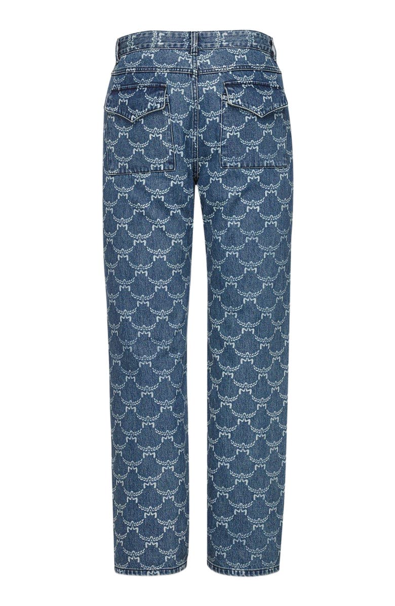 MCM Lauretos Monogram Denim Jeans, Alternate, color, 