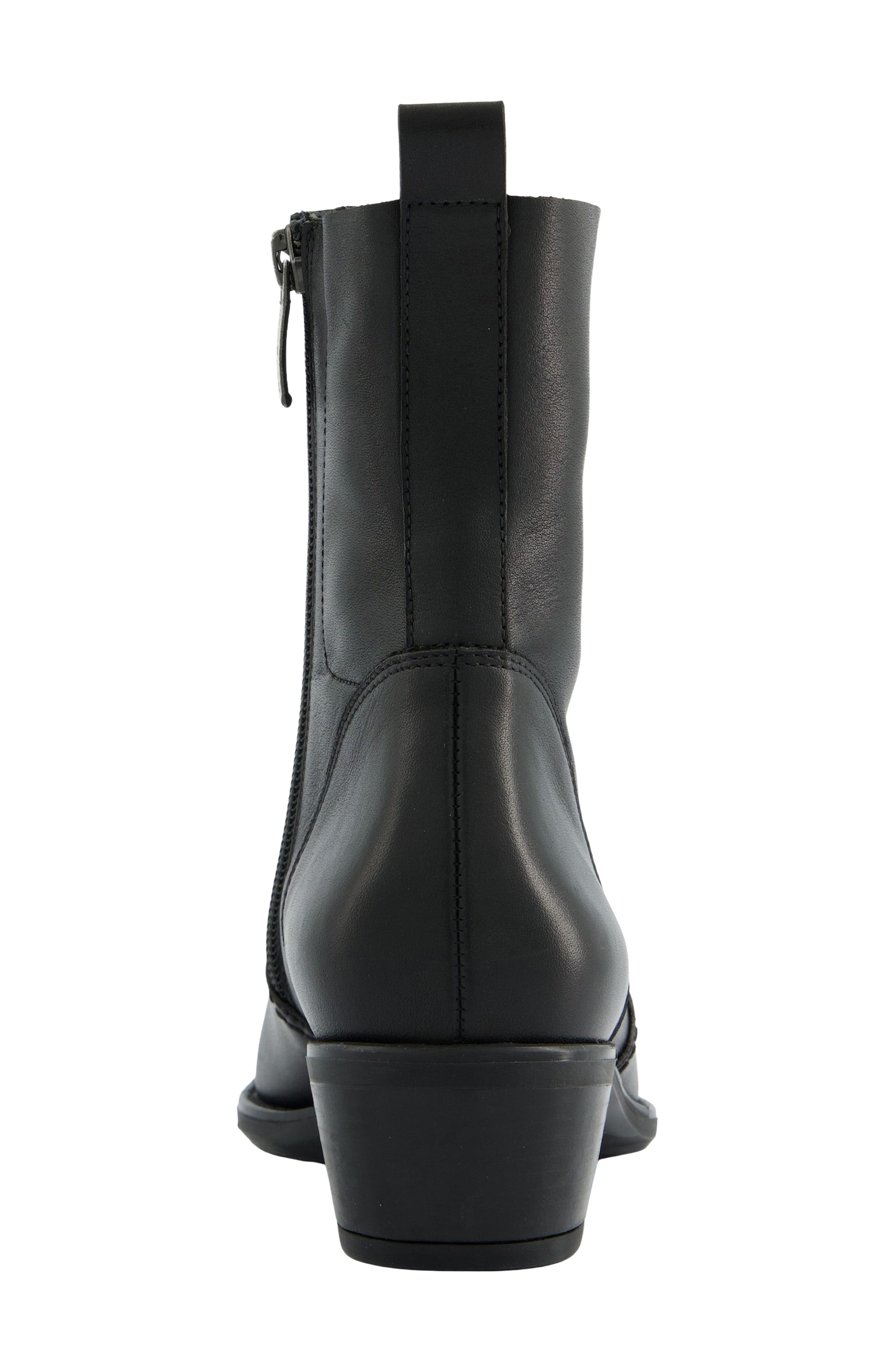 Fortuna Leather Bootie, Alternate, color, BLACK LEATHER