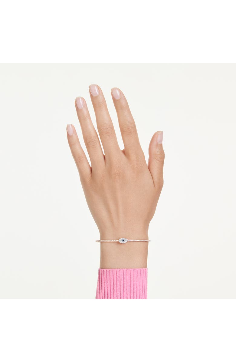 Swarovski Symbolica Bangle, Alternate, color, Rose Gold/ Multi