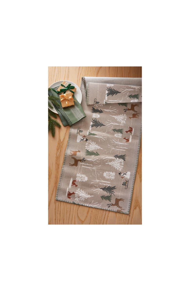 tag Fresh Balsam Table Runner Multicolor Cotton Winter Decor, Alternate, color, 