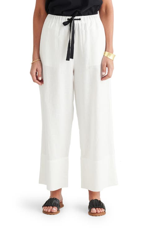 Elevate Linen & Cotton Drawstring Pants
