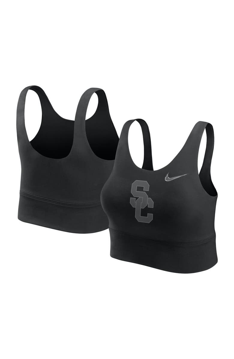 Nike Women's Nike Black USC Trojans Performance Longline Sports Bra, Alternate, color, Black