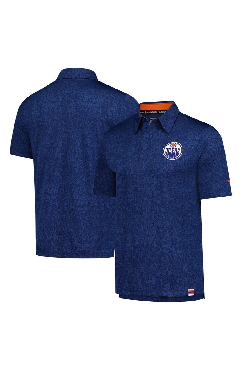FANATICS Men's Fanatics  Royal Edmonton Oilers Authentic Pro Jacquard Polo, Alternate, color, Royal