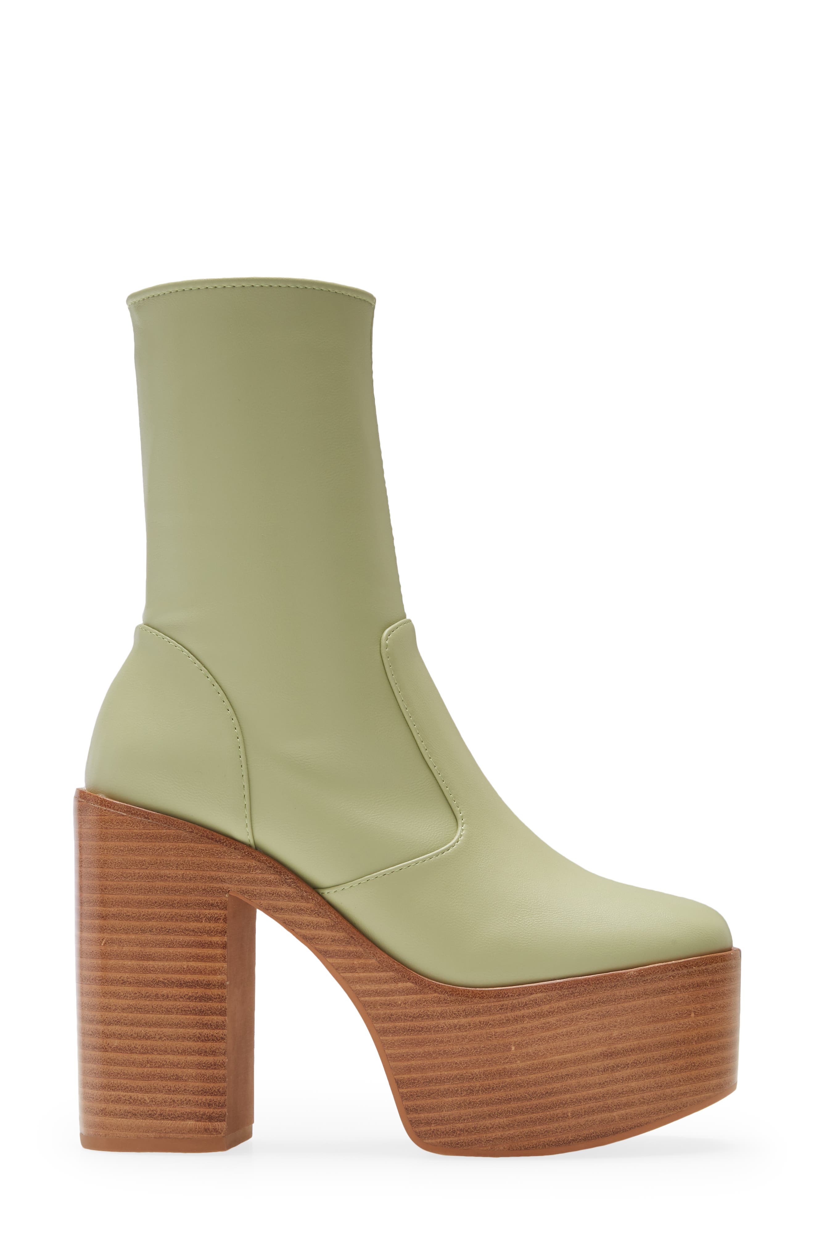Mexique Platform Bootie, Alternate, color, MINT NATURAL POLISHED STACK