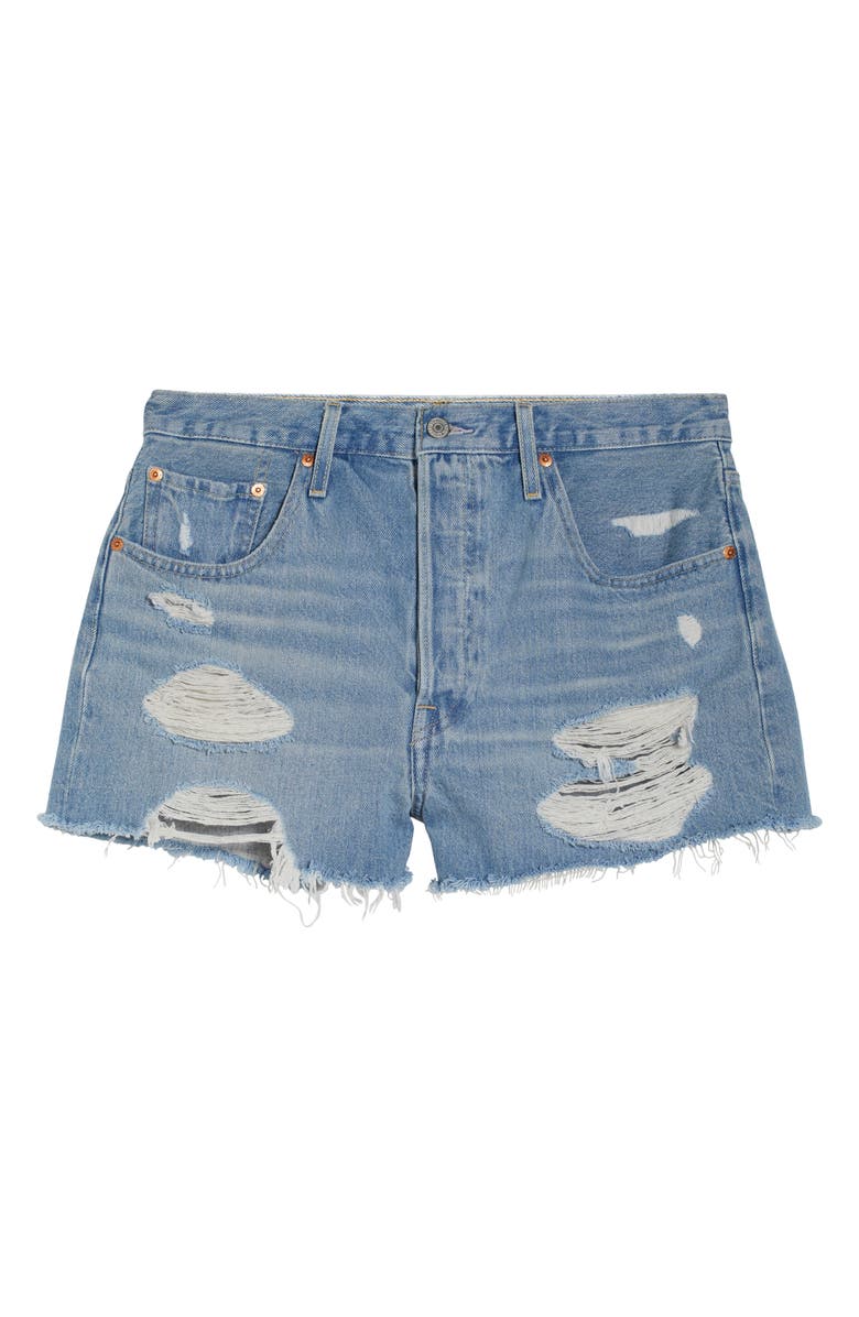 Levi's<sup>®</sup> 501<sup>®</sup> Original Ripped Cutoff Denim Shorts, Alternate, color, Camp Point