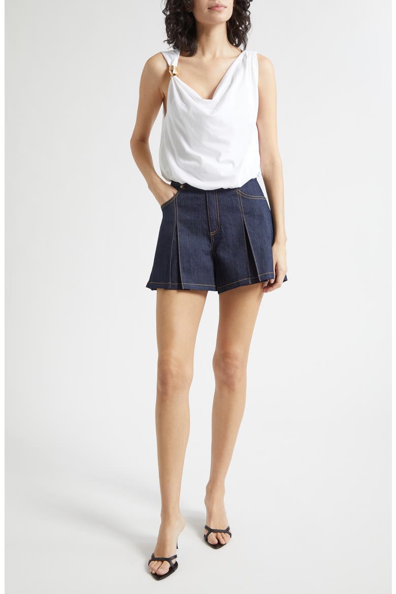Darius Asymmetric Neck Top, Alternate, color, WHITE