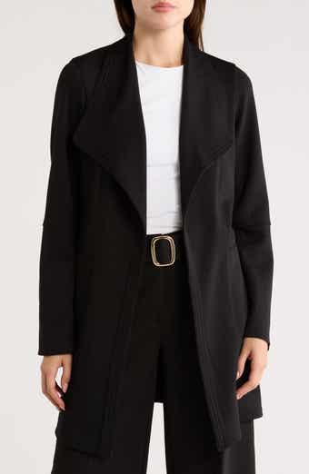 T Tahari Drape Front Scuba Knit Jacket