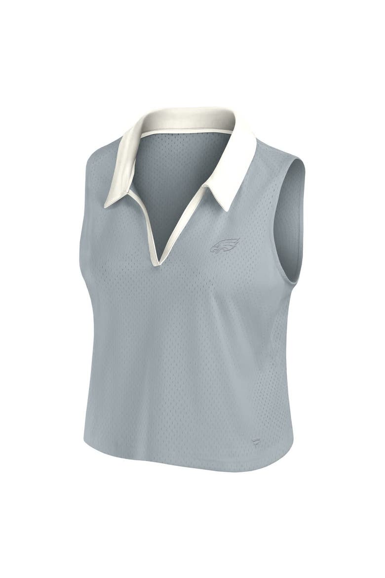 Women's Fanatics Gray Philadelphia Eagles Studio Wellness V-Neck Tank Top, Alternate, color, Gray