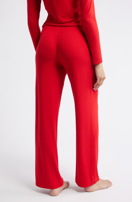 Open Edit Daydream Rib Loung Pants In Red
