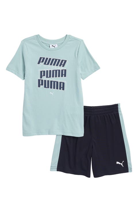 Kids' Cotton Jersey Graphic T-Shirt & Shorts Set (Little Kid)