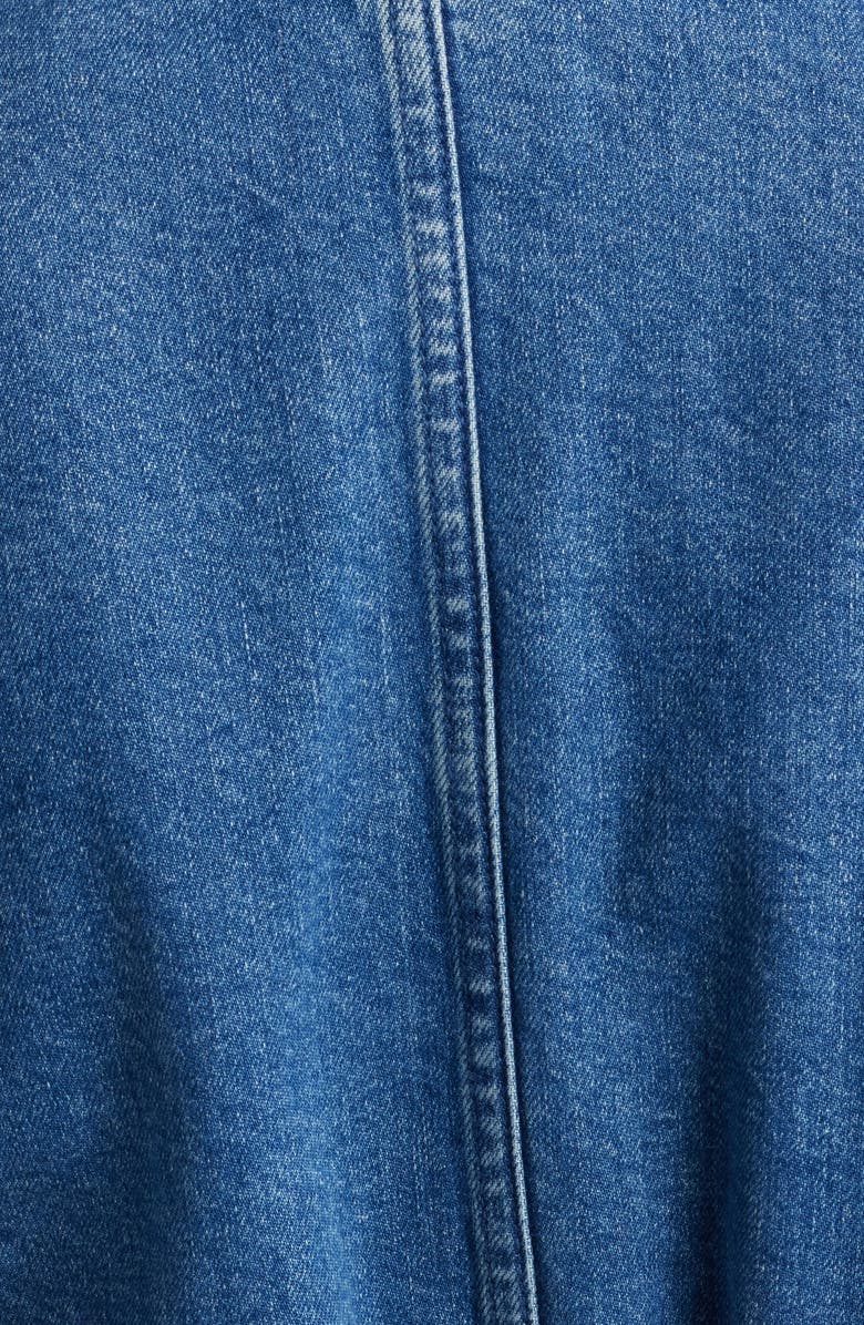 Caslon<sup>®</sup> Belted Denim Chore Jacket, Alternate, color, Medium Wash
