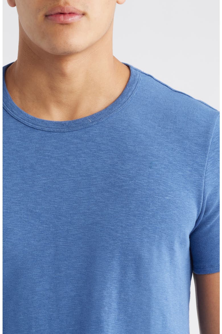 Asher Black Slub Stretch Cotton & Modal T-Shirt, Alternate, color, MED BLUE