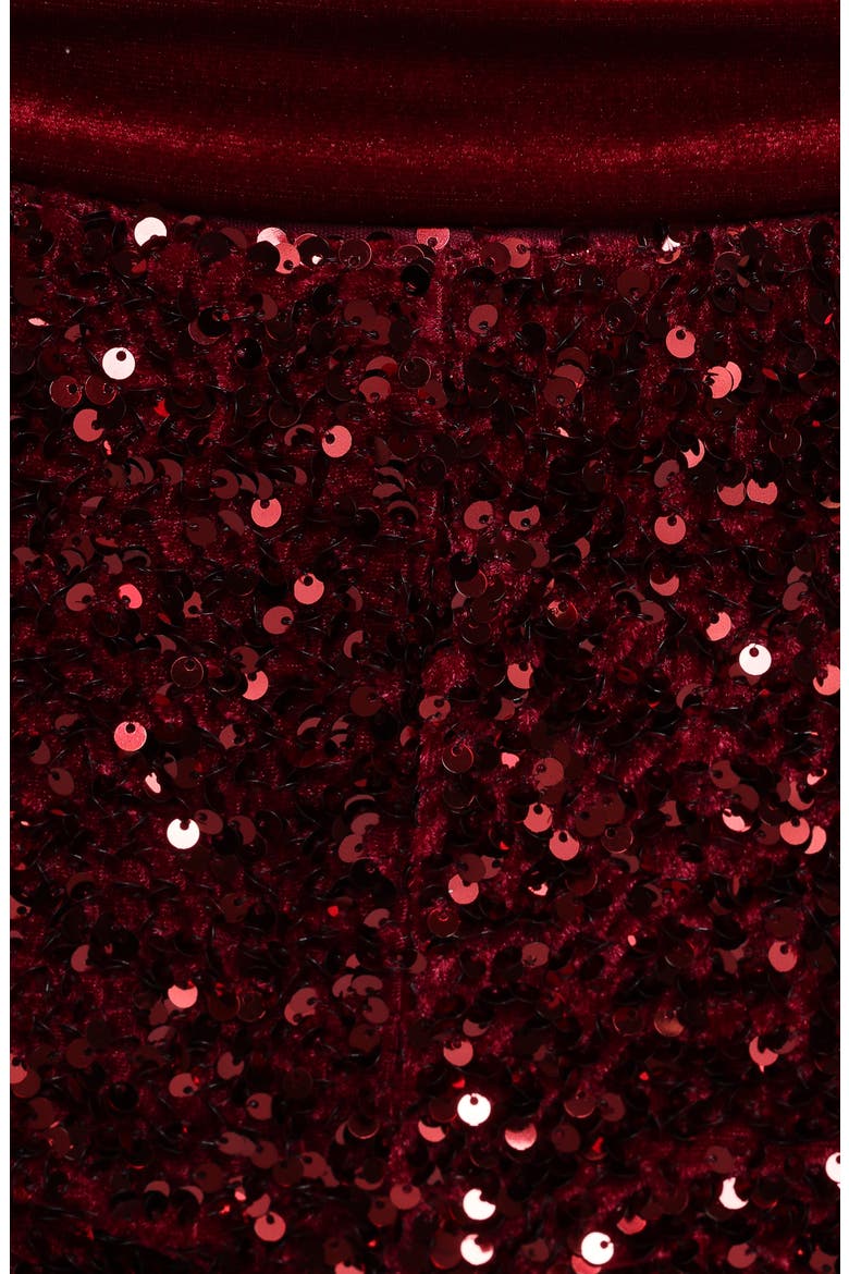 Scarlette Sequin Shorts, Alternate, color, BURGUNDY