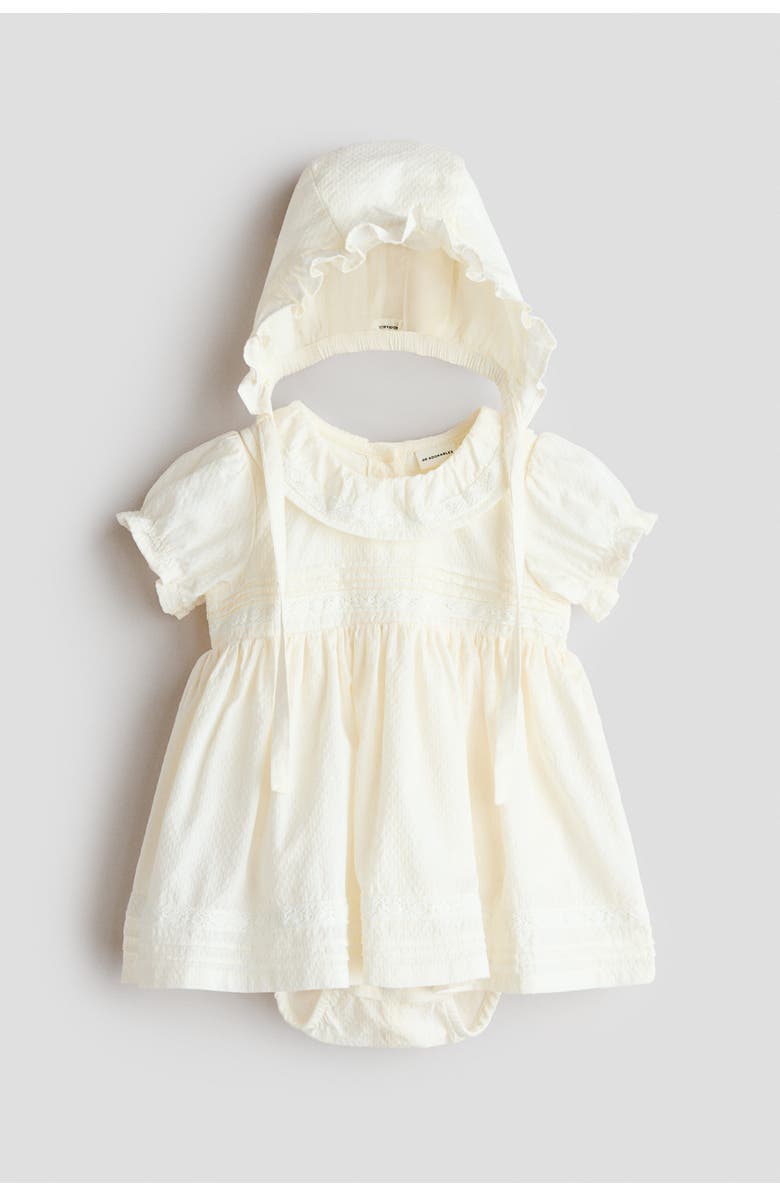 H&M 2-piece Cotton Set, Main, color, Cream