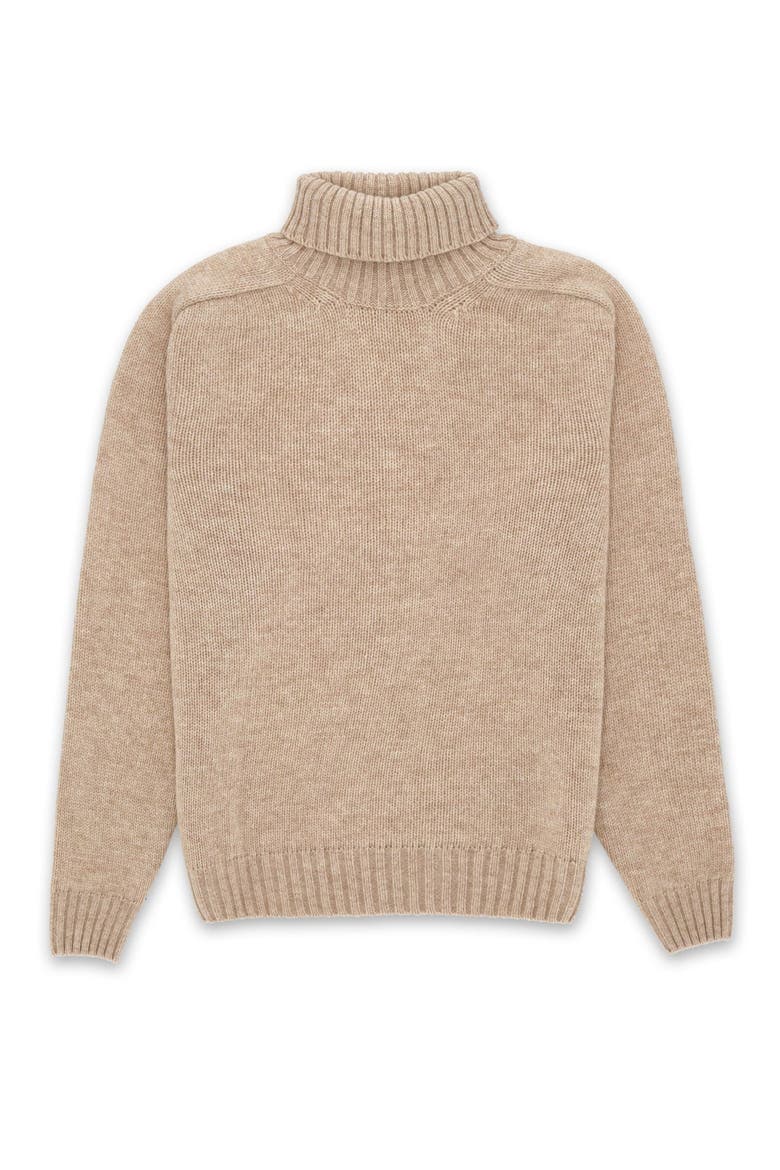 High Neck Merino Wool Jumper, Main, color, Ecru