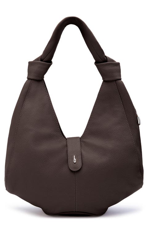 Nelli Pebble Leather Hobo Bag