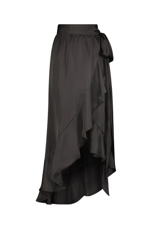 Mac Duggal Satin Hi-low Evening Wrap Skirt