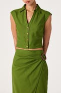 ASTR the Label Onyx Buttoned Top