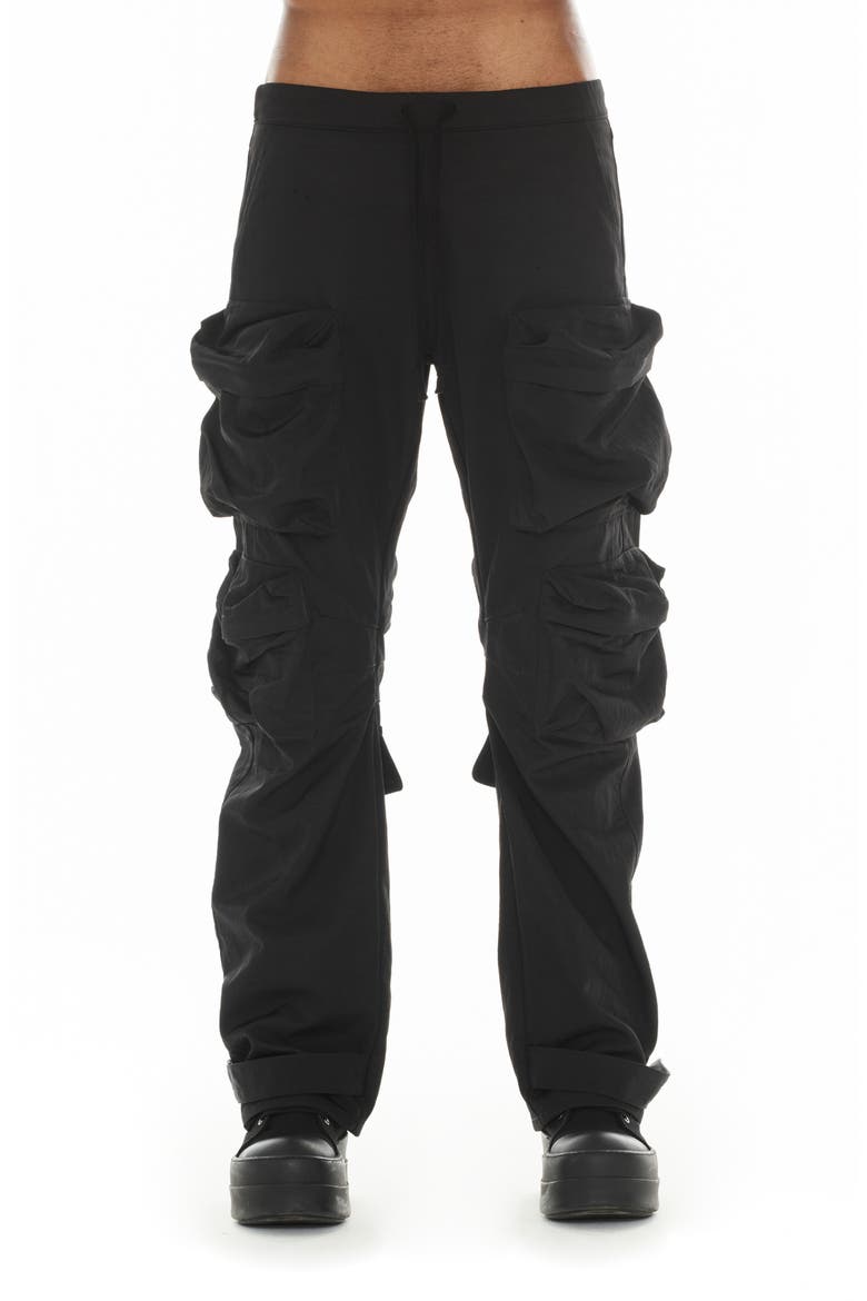 610 Baggy Cargo Pants, Main, color, BLACK NYLON