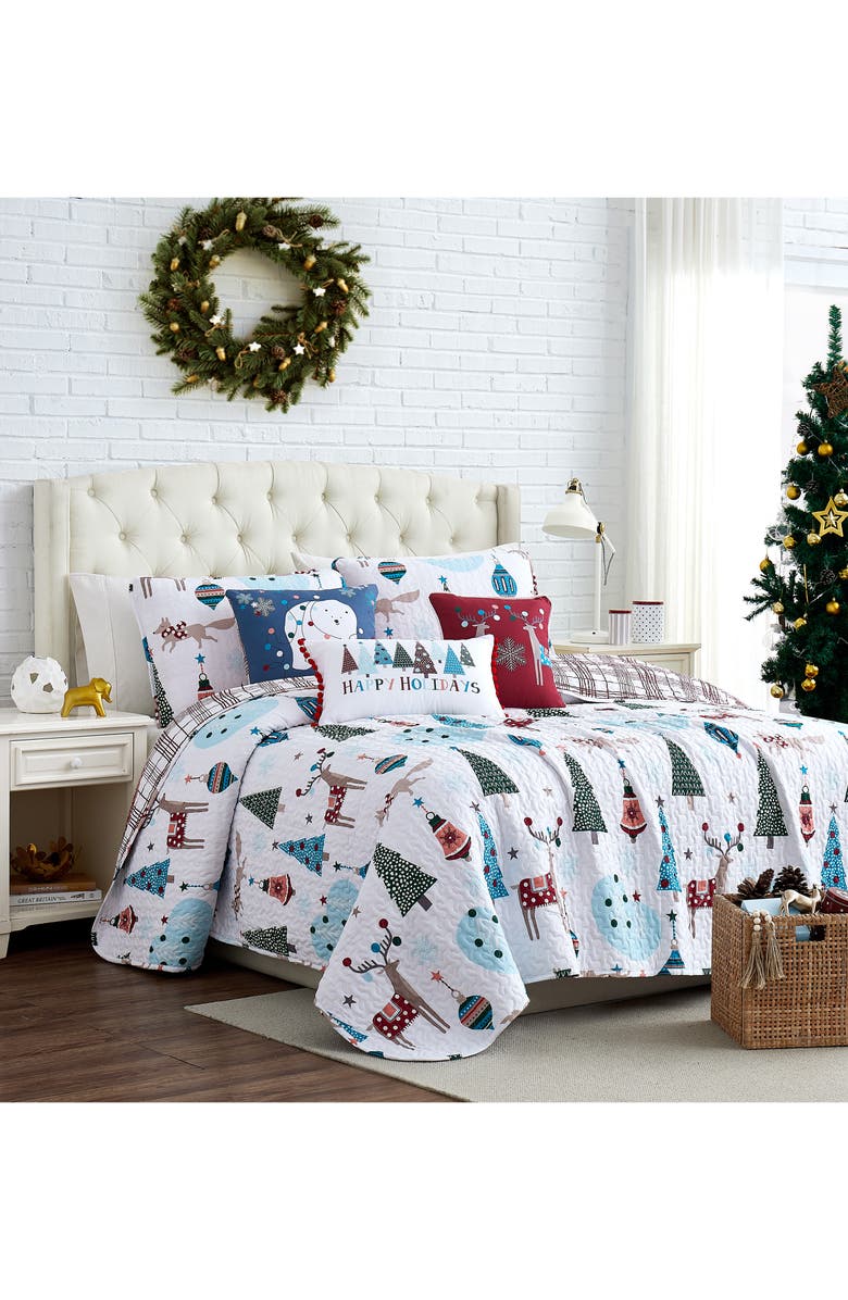 SOUTHSHORE FINE LINENS Holiday Winter Wonderland Quilt Set, Alternate, color, Winter Wonderland