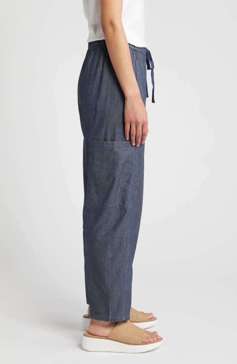 Eileen Fisher Ankle Lantern Organic Cotton Cargo Pants, Alternate, color, 