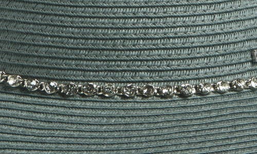 VINCE CAMUTO VINCE CAMUTO RHINESTONE TRIM STRAW FLOPPY HAT