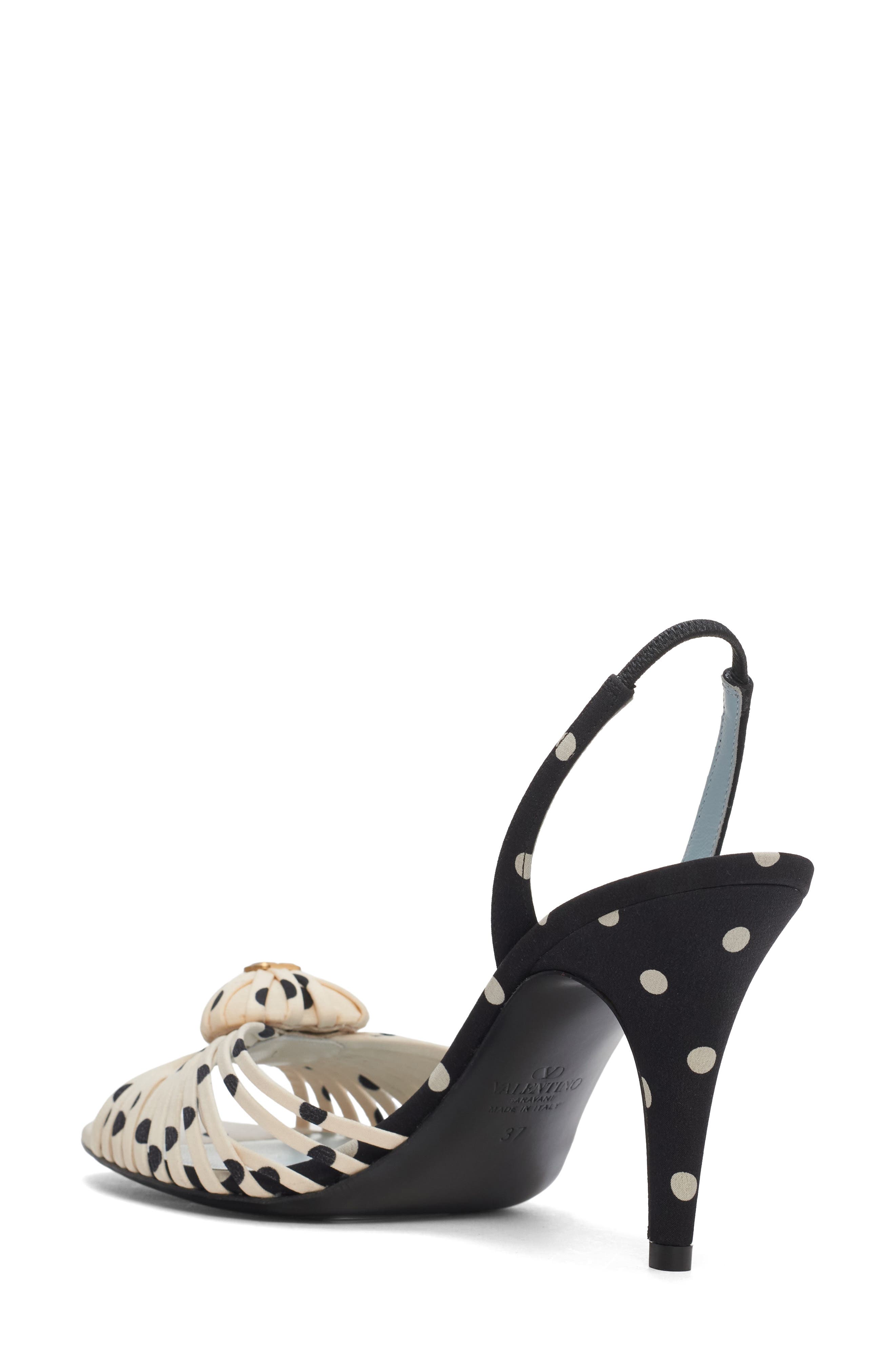Coeur Royal Polka Dot Sandal, Alternate, color, BLACK/ OFF WHITE