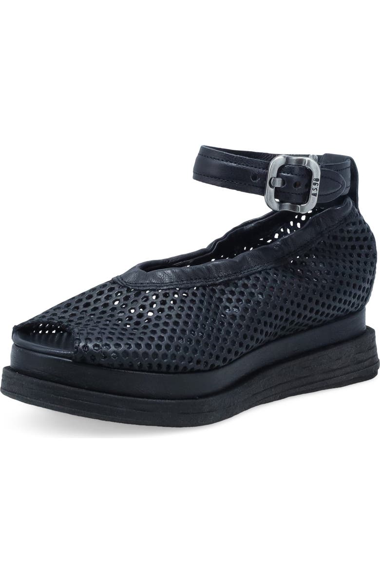 A.S.98 Lander Ankle Strap Sandal, Main, color, Black