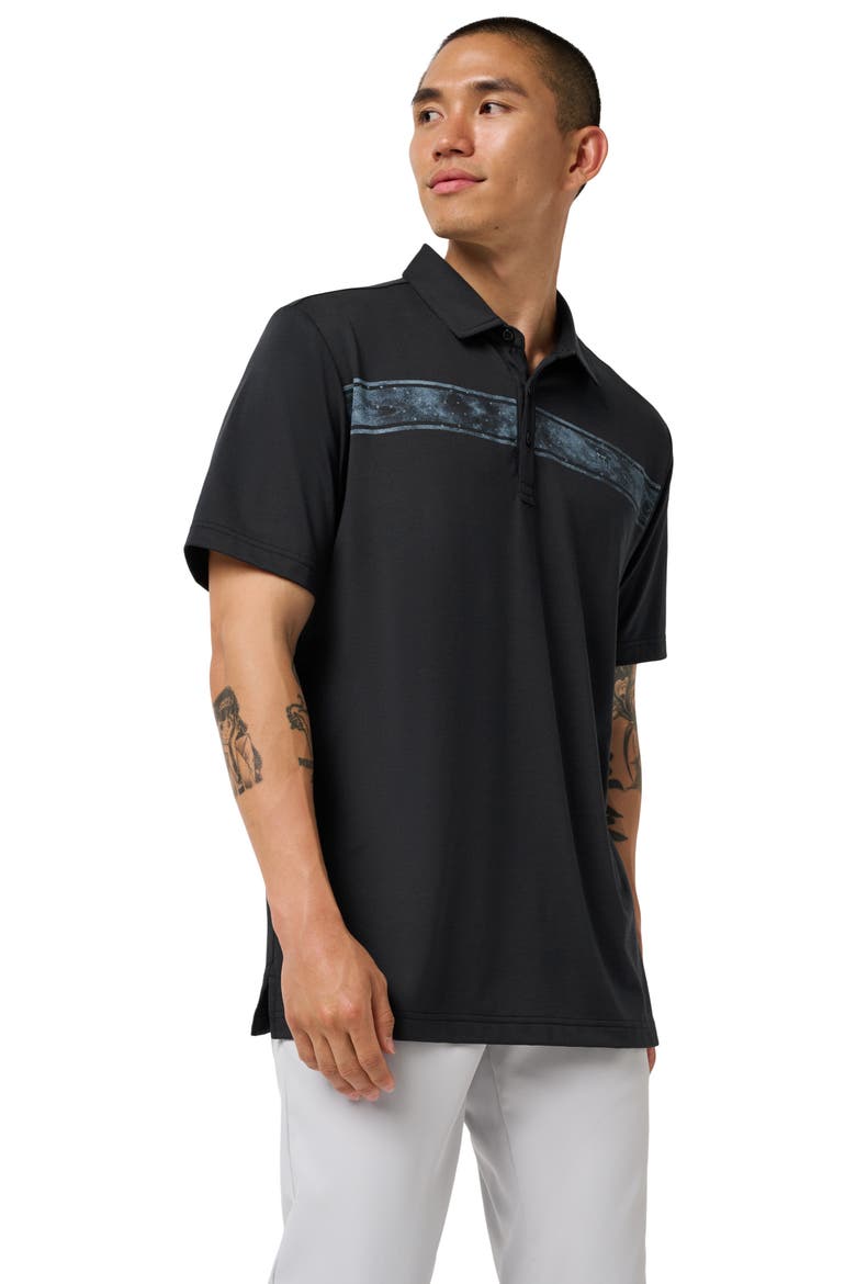 Featherweight Polo, Alternate, color, BLACK/ AEGEAN BLUE