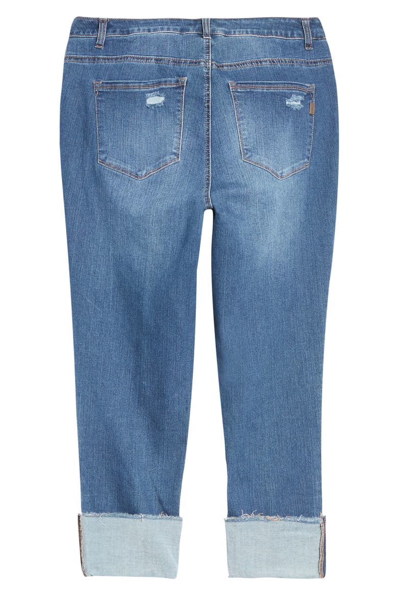 Deep Roll Cuff Jeans, Alternate, color, JEREMY