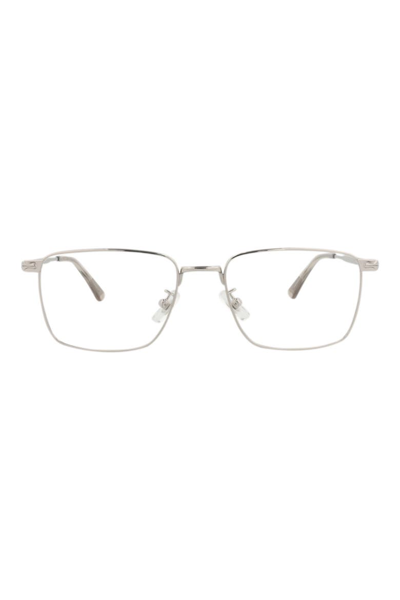 54mm Square Optical Glasses, Main, color, SILVER SILVER TRANSPARENT