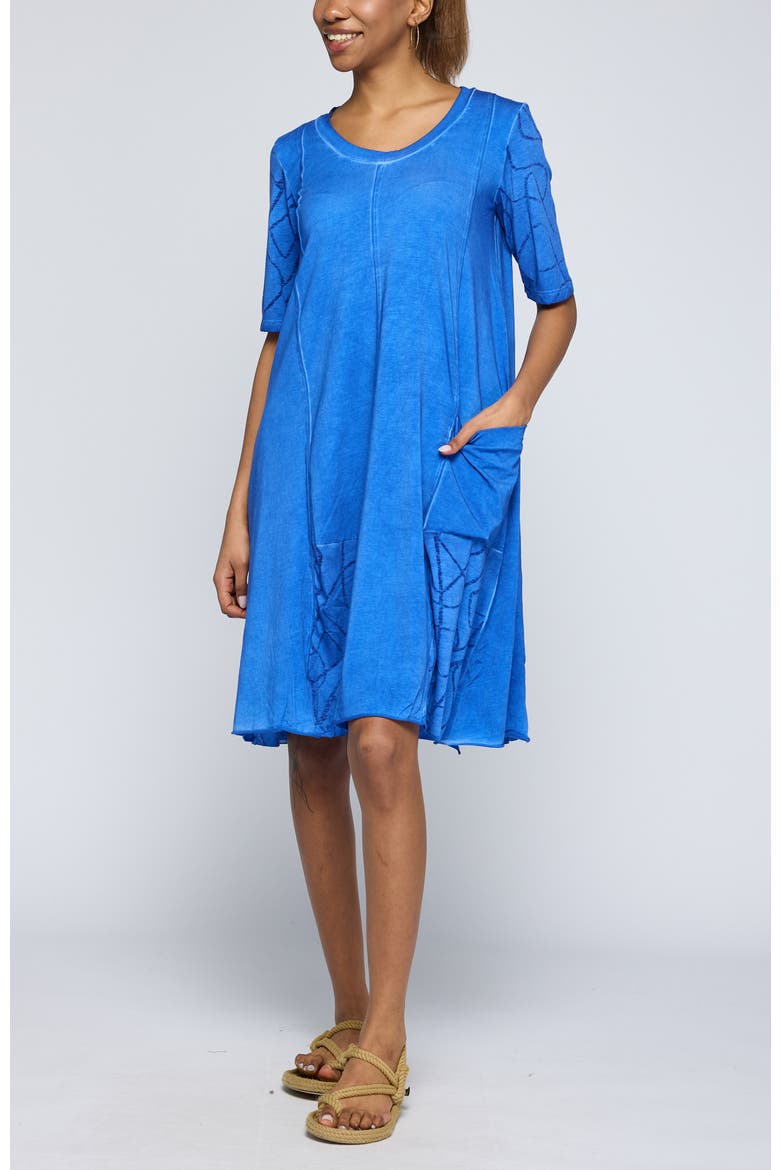 Blazea Cotton Jersey Dress, Alternate, color, Blue