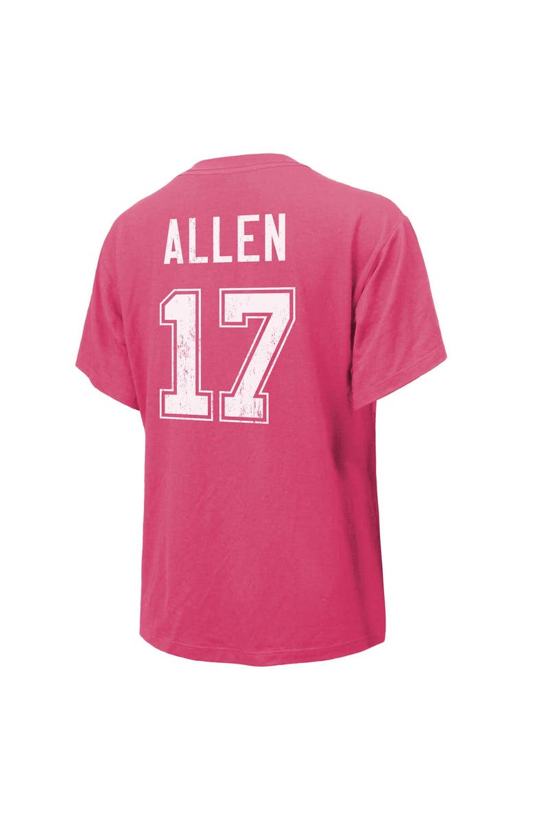 Majestic Threads Women's Majestic Threads Josh Allen Pink Buffalo Bills Name & Number T-Shirt, Alternate, color, Pink