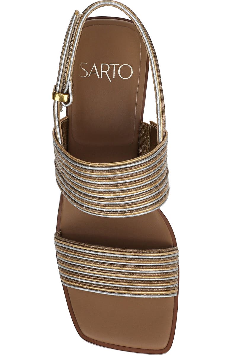 SARTO by Franco Sarto Rory Genuine Calf Hair Slingback Sandal, Alternate, color, Bronze Multi