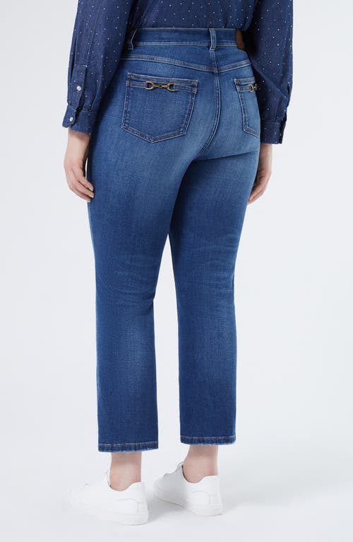 Marina Rinaldi Madras Denim Ankle Jeans In Blue