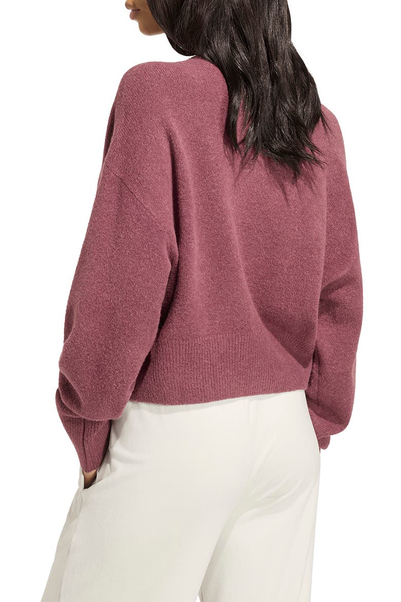 Essential Cardigan, Alternate, color, QUIET CRIMSON