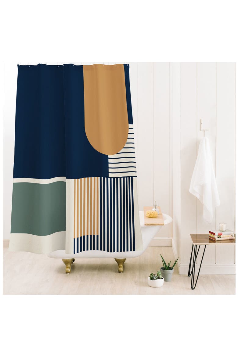 Cool Color Palette Shower Curtain, Alternate, color, BLUE