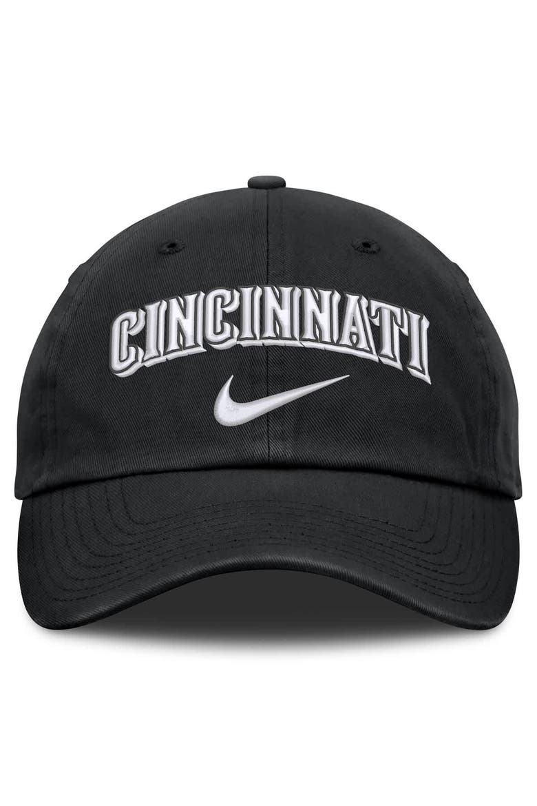 Men's Nike  Black Cincinnati Reds Primetime Club Adjustable Hat, Alternate, color, Black