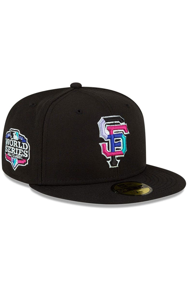 New Era Men's New Era Black San Francisco Giants 2012 World Series Polar Lights 59FIFTY Fitted Hat, Main, color,